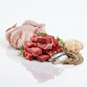 Poutry, fish and seafood